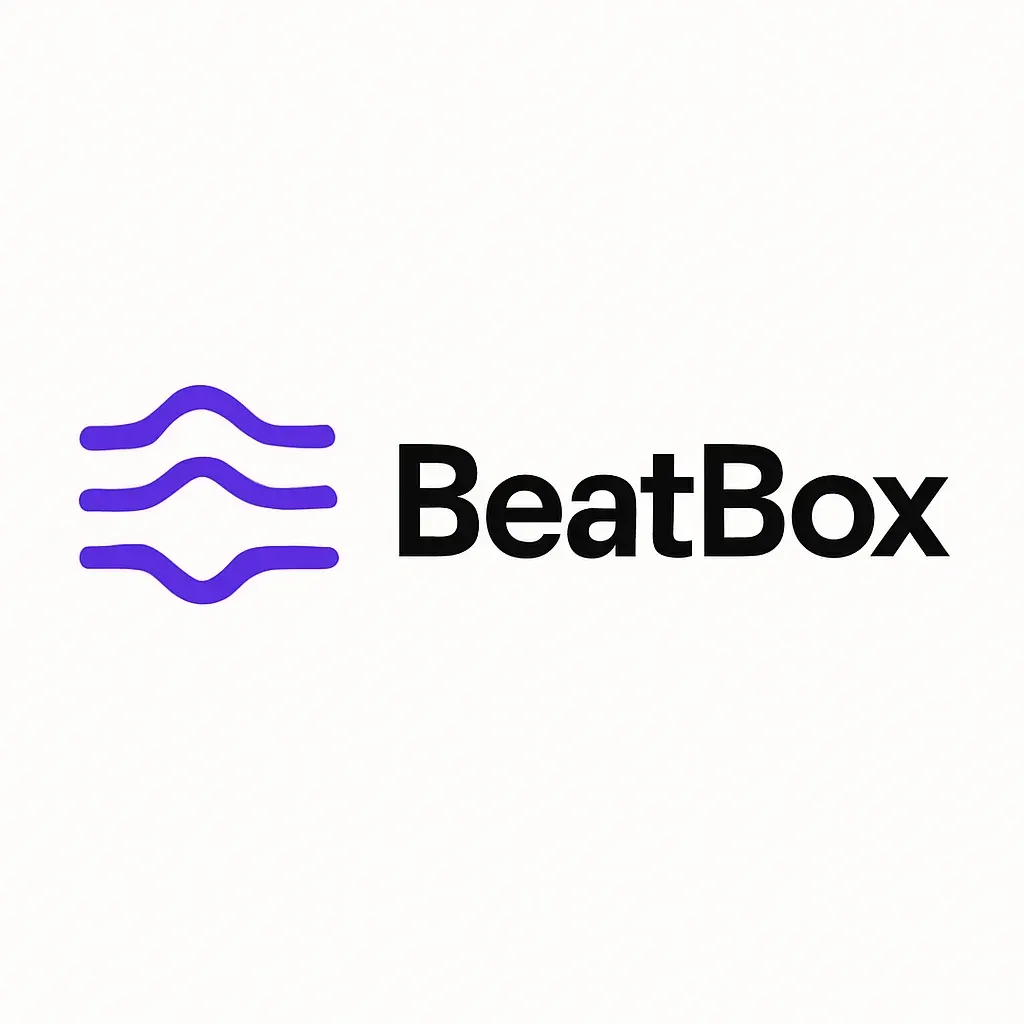 Минималистичный логотип «BeatBox» с тройной звуковой волной