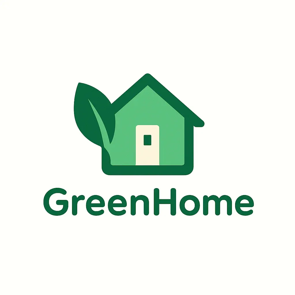 Промт для логотипа: Eco‑логотип «GreenHome» с листом и домом