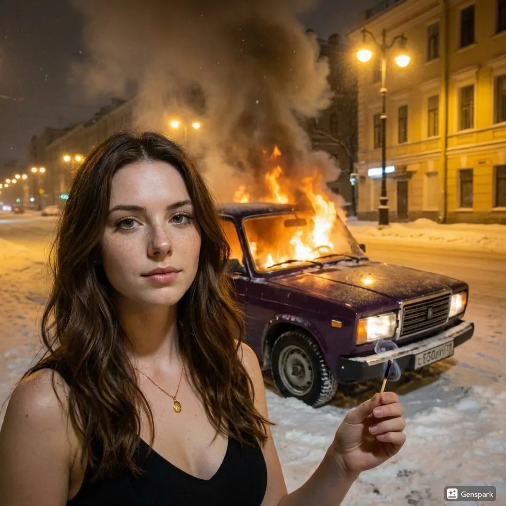 Виртуальный поджег тачки бывшего