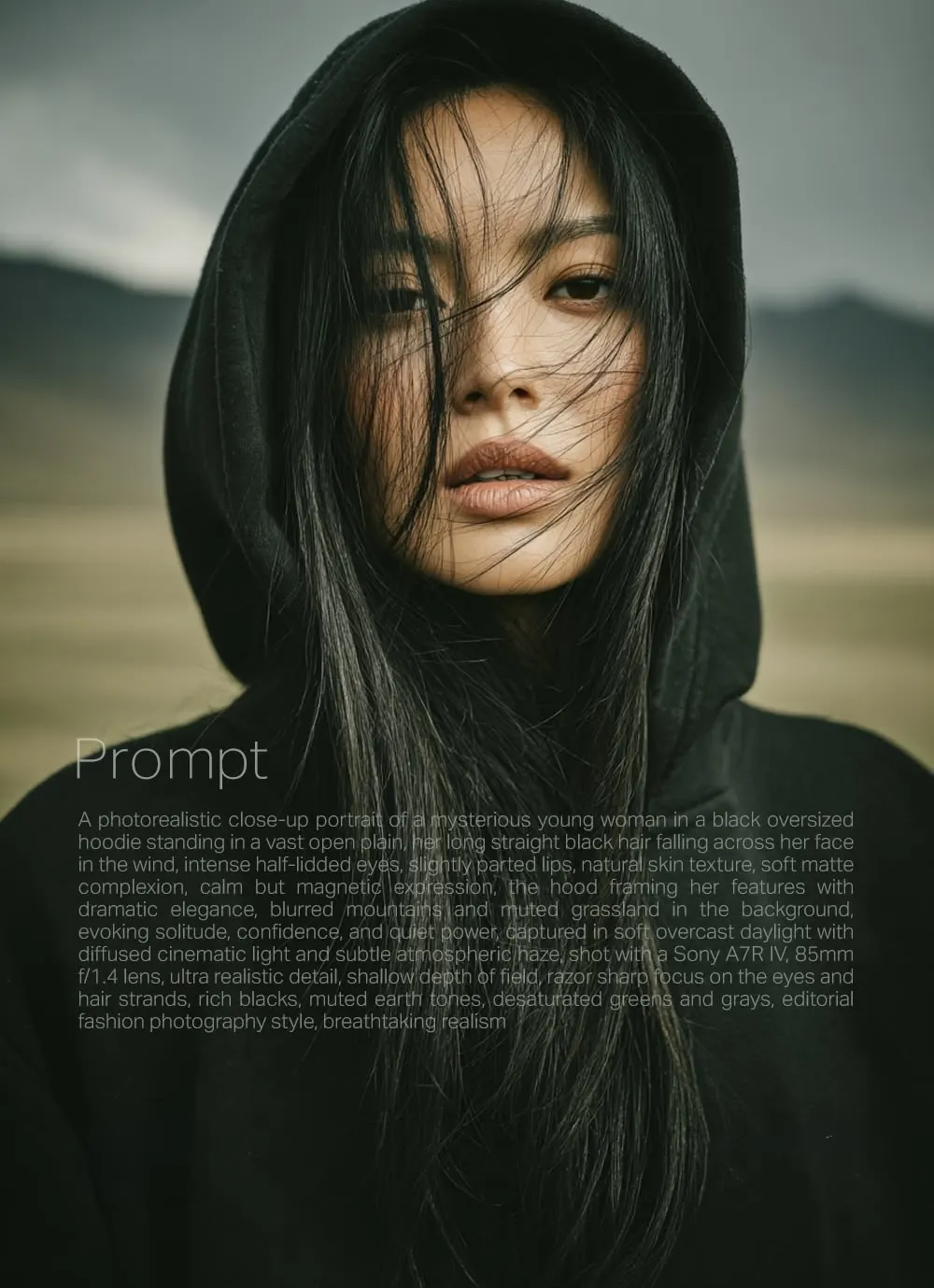 Mysterious Young Woman Portrait